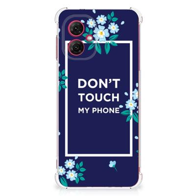 Motorola Moto G55 Anti Shock Case Flowers Blue DTMP Motorola Moto G55 Anti Shock Case Flowers Blue DTMP