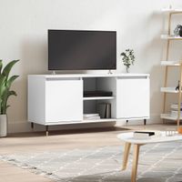 Tv-meubel 104x35x50 cm bewerkt hout wit - thumbnail