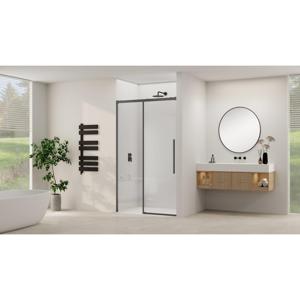 Van Rijn Products ST09 Schuifdeur vast deel - 117.5x200cm - helder glas - soft-close - incl. Zwart ST09300120HEZW