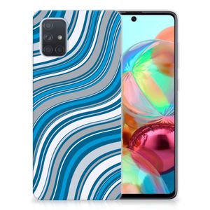 Samsung Galaxy A71 TPU bumper Waves Blue