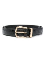 Nili Lotan crocodile-effect patent-leather belt - Noir - thumbnail