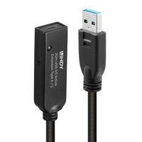 LINDY USB-kabel USB 3.2 Gen1 (USB 3.0 / USB 3.1 Gen1) USB-A stekker, USB-C bus 20.00 m Zwart 43375 - thumbnail
