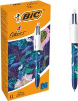 Bic Colours Tie - Dye 4-kleurenbalpen, medium, klassieke inktkleuren, doos van 12 stuks
