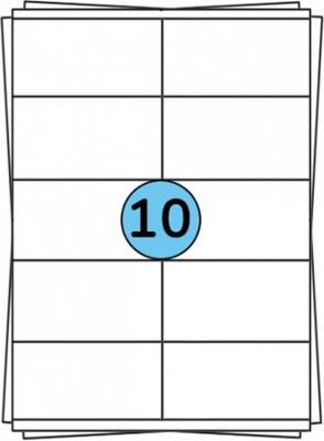 Huismerk A4 Stickervellen voor pakketten en brieven | 105 x 57 mm | Wit - 10 Stickers per Vel - 100 stuks per verpakking