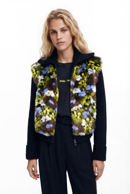 Gecombineerd bloemenjack - BLACK - XL