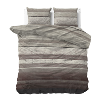 Dekbedovertrek KatoenFlanel Marcus Taupe LitsJumeaux (240x220 Cm) Bruin & Taupe & Meerkleurig Flanel Modern Sleeptime Elegance - Overtrek - - Dekbed-Discounter.nl