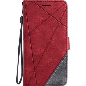 OPPO Find X3 Pro hoesje - Bookcase - Pasjeshouder - Portemonnee - Patroon - Kunstleer - Rood