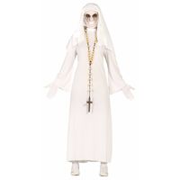 Spookachtige nonnen Halloween kostuum voor dames