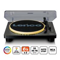 Lenco Platenspeler met PC-codering, luidsprekers en verlichting - LS-50LEDBK