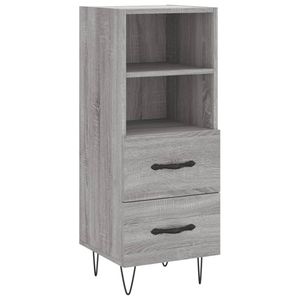 vidaXL Dressoir 34,5x34x90 cm bewerkt hout grijs sonoma eikenkleurig