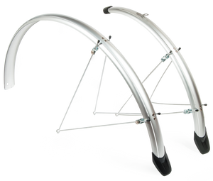 Eurofender Spatbordset elegance 28" x 46 mm - zilver