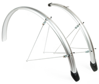 Eurofender Spatbordset elegance 28" x 46 mm - zilver