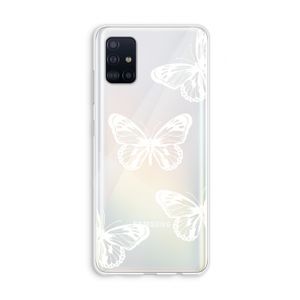 White butterfly: Galaxy A51 4G Transparant Hoesje