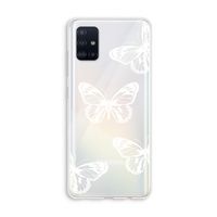 White butterfly: Galaxy A51 4G Transparant Hoesje White butterfly: Galaxy A51 4G Transparant Hoesje