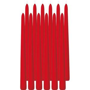 Trend Candles Dinerkaarsen - 12x - rood - 13 branduren - 30 cm