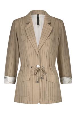 Zip73 Blazer Drawstring Pinstripe Z25/106/04/260 Blazers 260 Caramel