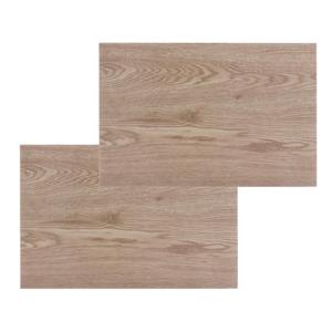 Secret de Gourmet tafel placemat in dennen hout print - Set van 10x stuks - PVC - 45 x 30 cm - Onder