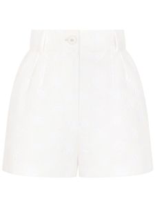 Dolce & Gabbana short taille haute à logo jacquard - Tons neutres