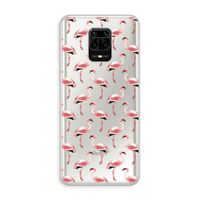 Flamingoprint groen: Xiaomi Redmi Note 10 Lite Transparant Hoesje