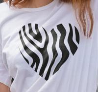 Zebra t-shirt Zebra print hart