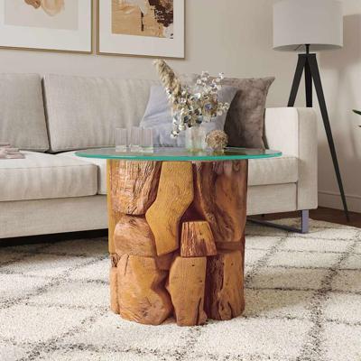 Salontafel 60 cm massief teak drijfhout
