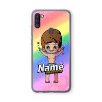 Chibi Maker man: Samsung Galaxy A11 Transparant Hoesje
