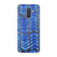 Blauwe pijlen: Samsung Galaxy A6 Plus (2018) Transparant Hoesje