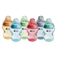 Tommee Tippee - Pak van 6 Closer to Nature flessen - Anti-Colic speen met ventiel - 260ml - Fluorescerend veelkleurig Tommee Tippee - Pak van 6 Closer to Nature flessen - Anti-Colic speen met ventiel - 260ml - Fluorescerend veelkleurig