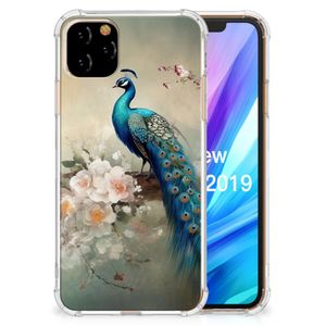 Case Anti-shock voor Apple iPhone 11 Pro Max Vintage Pauwen