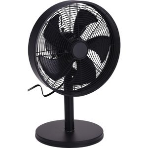 Zwarte luxe tafel ventilator 55 cm