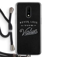 Never lose your value: OnePlus 7 Transparant Hoesje met koord
