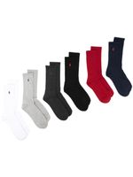 Polo Ralph Lauren chaussettes Polo Pony en maille nervurée (lot de six) - Noir