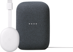 Google Chromecast 4K met Google TV + Google Nest Audio Chalk