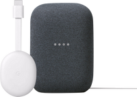 Google Chromecast 4K met Google TV + Google Nest Audio Chalk