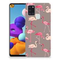 Samsung Galaxy A21s | TPU Hoesje | Flamingo