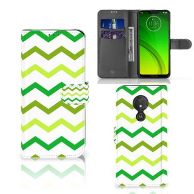 Motorola Moto G7 Power | Telefoon Hoesje | Zigzag Groen