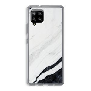 Elegante marmer: Samsung Galaxy A42 5G Transparant Hoesje