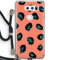 Pink Cheetah: LG V30 Transparant Hoesje met koord