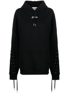 Jean Paul Gaultier hoodie à détail de laçage - Noir