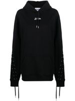 Jean Paul Gaultier hoodie à détail de laçage - Noir