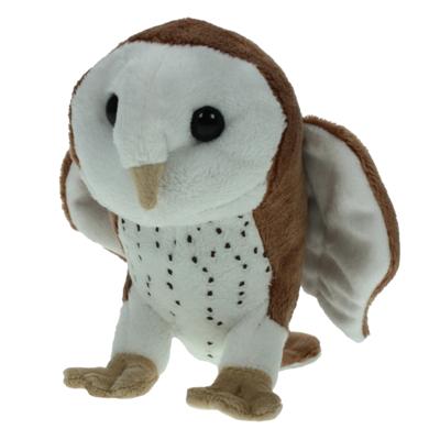 Cornelissen Pluche knuffel dier - Kerkuil vogel - van 20 cm - Uilen - Cadeau