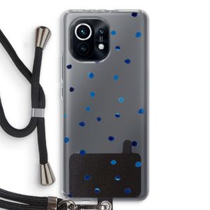 Blauwe stippen: Xiaomi Mi 11 Transparant Hoesje met koord