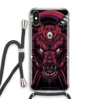 Hell Hound and Serpents: iPhone XS Transparant Hoesje met koord