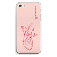 Blooming Heart: iPhone 5 / 5S / SE Transparant Hoesje