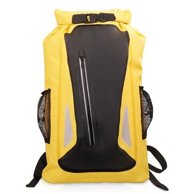 Outdoor waterdichte droge dubbele schouderband tas droge zak PVC vat tas capaciteit: 25L (geel)