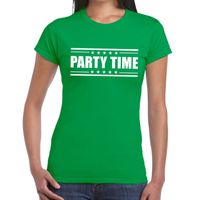 Groen t-shirt dames met tekst Party chick 2XL  -