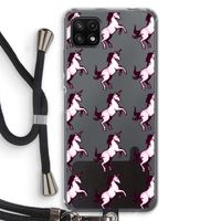 Musketon Unicorn: Samsung Galaxy A22 5G Transparant Hoesje met koord