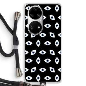 Eyes pattern: Huawei P50 Pro Transparant Hoesje met koord