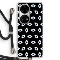 Eyes pattern: Huawei P50 Pro Transparant Hoesje met koord