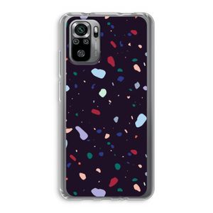 Dark Rounded Terrazzo: Xiaomi Redmi Note 10S Transparant Hoesje